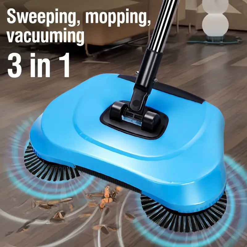 3in1 Manual Broom and Vacuum Combo with Long Handle